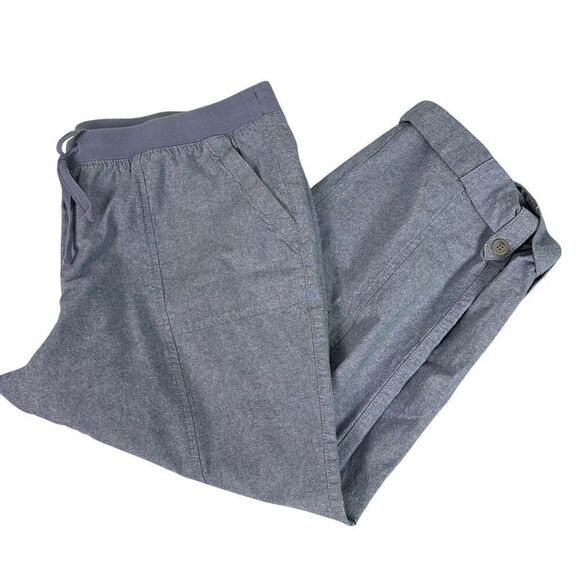 Talbots Size 18W Chambray Convertible Tab Cuff Crop Pant - Picture 1 of 7